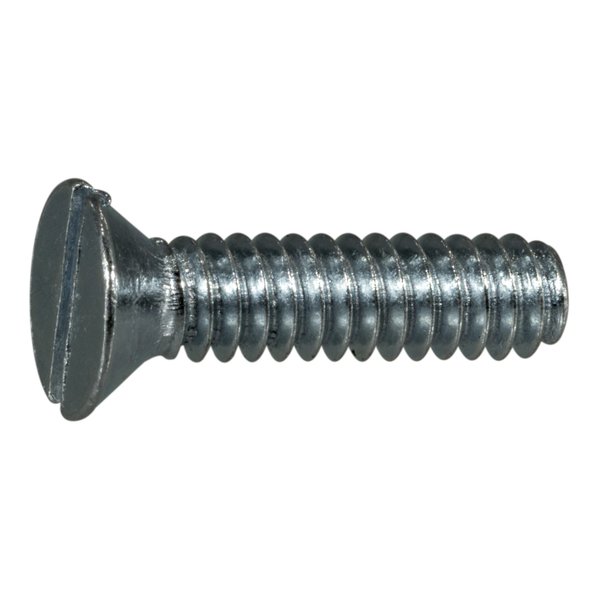 Midwest Fastener #10-24 x 3/4 in Slotted Flat Machine Screw, Zinc Plated Steel, 60 PK 60942